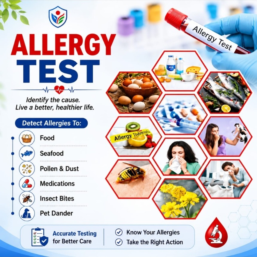 Om Lab allergy test — detect allergies to food, pollen, medication and more