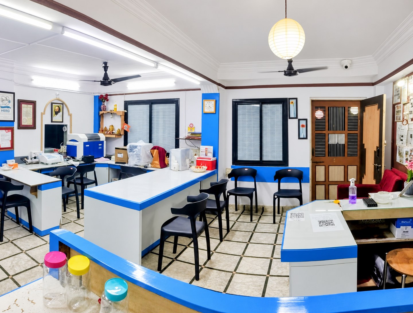Inside Om Lab — Reception And Waiting Area In Ambernath
